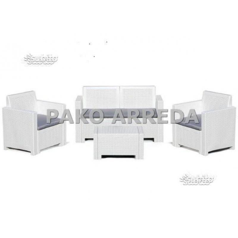 Divanetto / divanetti garden rattan bianco